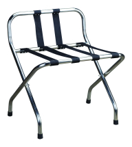 CHROME LUGGAGE RACK WITH BACK 715X620X465MM