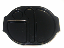 LARGE MEAL TRAY 38X28CM BLACK
