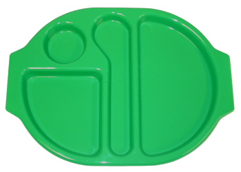 LARGE MEAL TRAY 38X28CM EMERALD GREEN
