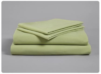 FR POLYESTER FITTED SHEET, SINGLE BED 200 X 90CM - GREEN