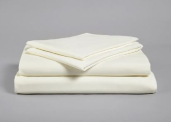 IVORY SINGLE FITTED POLY COTTON SHEET 191 X 90CM