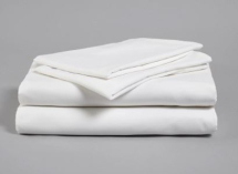 WHITE SINGLE FITTED POLY COTTON SHEET 191 X 90CM