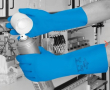 NITRILE BLUE RUBBER GLOVE FLOCK LINED LARGE *LATEX FREE*