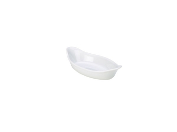 GENWARE WHITE PORCELAIN OVAL EARED DISH 4.5OZ