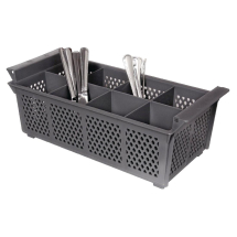 8 COMPARTMENT CUTLERY BASKET GREY