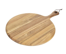 OLYMPIA ACACIA WOOD ROUND PIZZA PADDLE BOARD 330MM