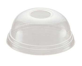 DOMED LID CLEAR 10OZ WITH HOLE FSL81D-PB