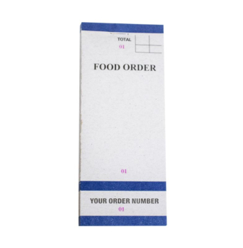 SINGLE SHEET FOOD ORDER PADS ASSORTED COLOURS
