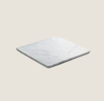 PLAYGROUND STONE MARBLE SQUARE PLATTER WHITE 18X18CM X1