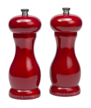 WOODEN PEPPER MILL 155MM RED