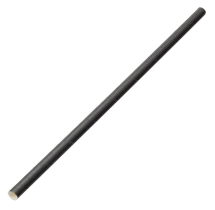 PAPER SOLID BLACK STRAW X250 BIODEGRADABLE 8inch 6MM(BORE)