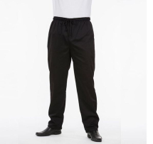 CHEFS BAGGIES TROUSERS BLACK LARGE   38inch-40inch