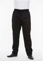 CHEFS BAGGIES TROUSERS BLACK EXTRA SMALL  26inch-28inch