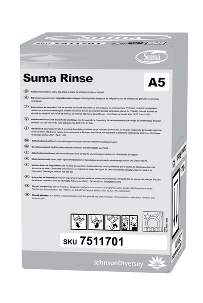 Suma Rinse Rise Aid Rinse Aid Diversey SUMA RINSE AID A5 10LTR - Comax UK
