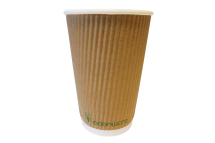 8OZ EDENWARE TRIPLE WALL RIPPLE CUP BIODEGRADABLE & COMPOSTABLE