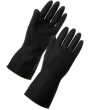 HEAVY WEIGHT BLACK RUBBER GLOVES XLARGE SIZE 10