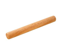 NATURAL WOOD ROLLING PIN WITHOUT HANDLES 15.5inch