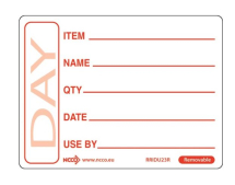 50 X 65MM REMOVABLE RED USE BY LABEL