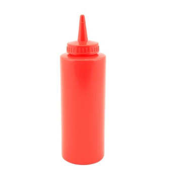 RED SQUEEZY SAUCE BOTTLE 12OZ