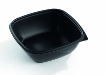 SABERT HOT COLLECTION SMALL SQUARE CONTAINER BLACK 24oz