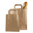 SMALL BROWN HANDLED CARRIER BAG 7X10.5X8"  X250