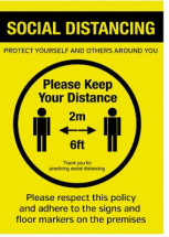 KEEP YOUR DISTANCE POSTER A3 SD076