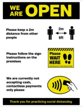 WE ARE OPEN RULES POSTER A4 SD093