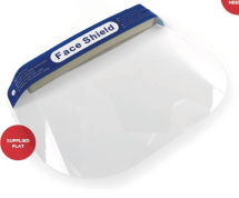 REUSABLE FACE SHIELD WITH FOAM LINER 320X220MM X10