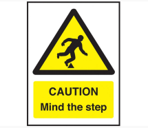 MIND THE STEP SIGN 150X200MM