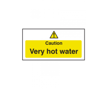 CAUTION VERY HOT WATER SIGN S/A  100X200MM