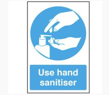 USE HAND SANITISER SIGN S/A 300X200MM