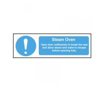 STEAM OVEN SAFETY SIGN 100X300MM CE027