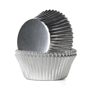 SILVER CUPCAKE CASES 51 x 38mm