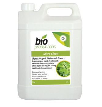 BIO PRODUCTIONS MICROCLEAN STAIN & ODOUR REMOVER 5LTR