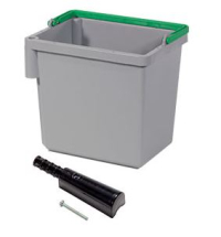 5 LTR SWING BUCKET GREY WITH GREEN HANDLE
