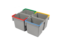 5 LTR SWING BUCKET GREY WITH RED HANDLE