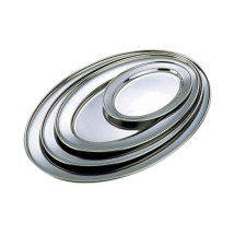 OVAL MEAT FLAT 225X160MM STAINLESS STEEL 1065