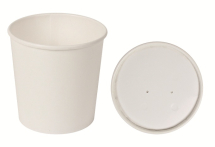 WHITE SOUP CONTAINER & LID 16OZ