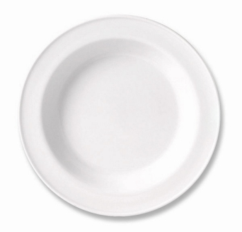 SOUP PLATE 23.0CM 9Inch RIMMED SIMPLICITY (WHITE) 11010114