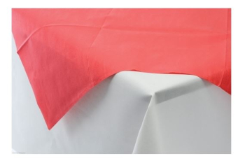 PAPER TABLECOVER 90CM TOMATO RED