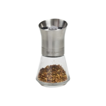 T&G SPICE MILL STAINLESS TOP REMOVABLE GLASS BASE