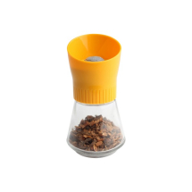 T&G SOLA SPICE MILL YELLOW TOP REMOVABLE GLASS BASE