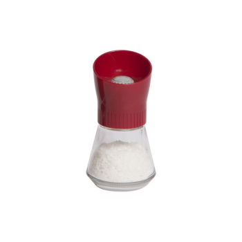 T&G SOLA SALT MILL RED TOP GLASS BASE
