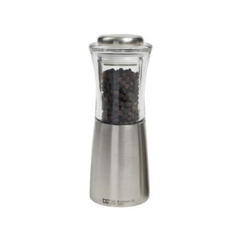 T&G APOLLO PEPPER MILL CLEAR ACRYLIC STAINLESS STEEL