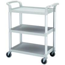 CAMBRO 3TIER CLEARING TROLLEY BLACK 835X410X965MM