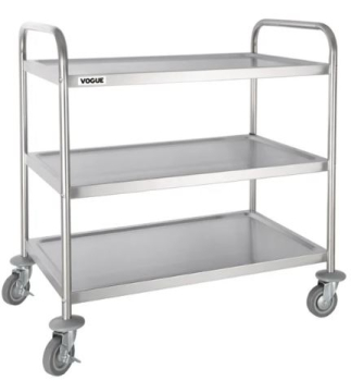 VOGUE 3 TIER CLEANING TROLLEY LARGE 930X860X535MM F995