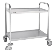 VOGUE S/S 2 TIER CLEARING TROLLEY SMALL 825X710X405MM