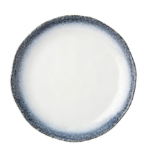 UTOPIA STONEWARE ISUMI WHITE/BLUE PLATE 10inch