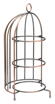 UTOPIA AGED COPPER 3-TIER BIRDCAGE PLATE STAND 17.3X8.7inch