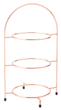 UTOPIA COPPER PLATED 3-TIER CAKE PLATE STAND 16.5inch